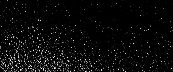 Vector real dust floating over black background with dust particles or snowflakes floating in air over black background 