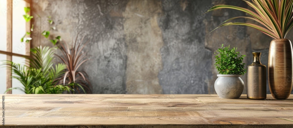 Aufkleber Table background of free spacefor your decoration and kitchen interior. with copy space image. Place for adding text or design