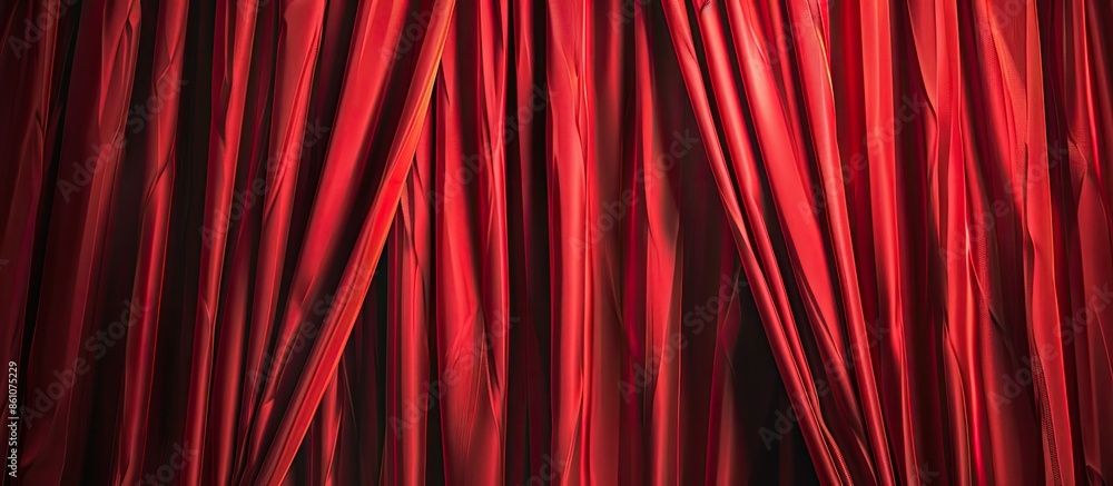 Poster Red Curtain. Copy space image. Place for adding text or design