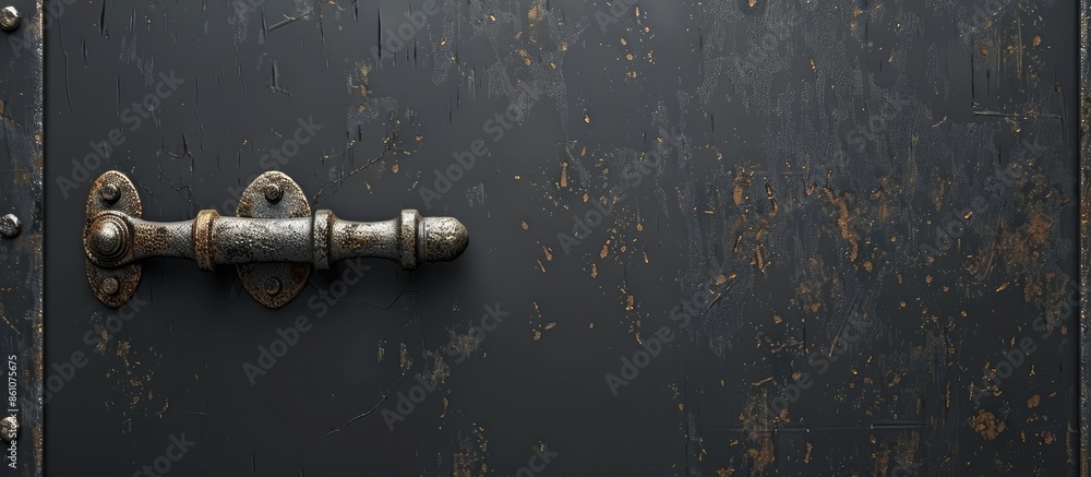 Poster Steel Cabinet Handle. with copy space image. Place for adding text or design