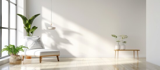 Interior of beautiful modern living room. with copy space image. Place for adding text or design