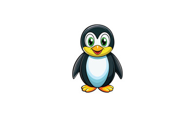 penguin cartoon isolated on white