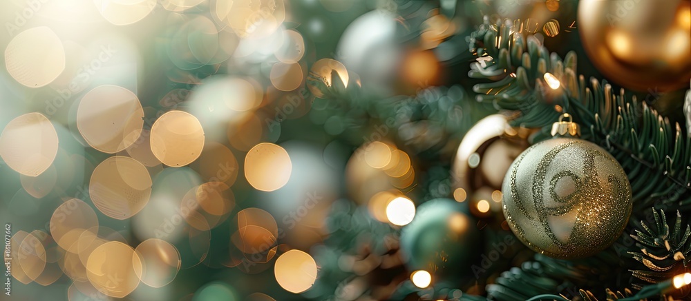 Poster blurred background on christmas day. with copy space image. Place for adding text or design