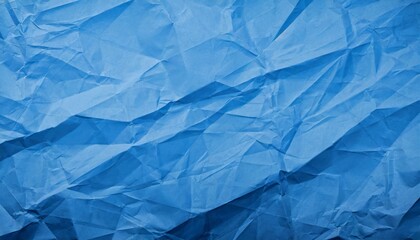 Fototapeta premium crumpled blue paper texture background
