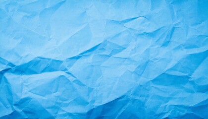 crumpled blue paper texture background