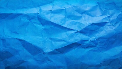 Obraz premium crumpled blue paper texture background