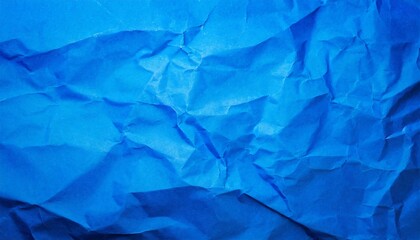 Obraz premium crumpled blue paper texture background