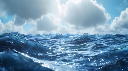 Fototapeta premium blue ocean waves : Generative AI