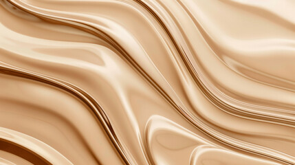 Fototapeta premium abstract simple background with chocolate and wave lines in light beige tones, business and technology backdrop illustration