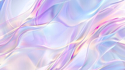 abstract 3D wallpaper of violet flowing metalic waves and shapes