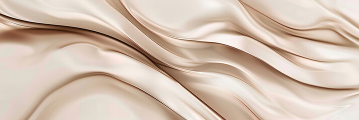 Obraz premium abstract simple background with chocolate and wave lines in light beige tones, business and technology backdrop illustration