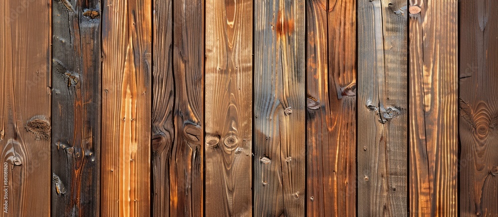 Aufkleber brown color boards made of natural wood. texture and background. copy space image. place for adding 