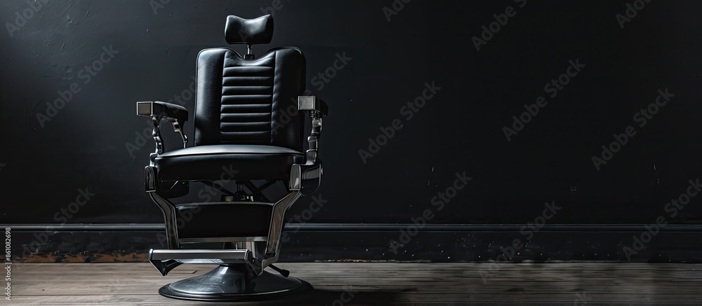 Aufkleber barber chair isolated. copy space image. place for adding text and design