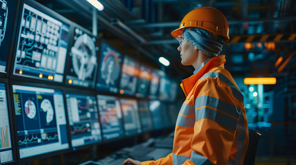 Obraz premium Securing SCADA Systems How Engineers Defend Critical Infrastructure from Cyber Threats. Concept SCADA Systems, Critical Infrastructure, Cyber Threats, Engineering Defense, Security Mea