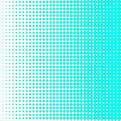 Fototapeta premium Abstract blue pop art comic style circular halftone isolated on white background Vector. Blue dot spray vector illustration. Creative pattern vector halftone background. Coloring dot spray gradation.
