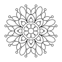 simple and beautiful mandala design for coloring book, mandala art for henna and tattoo design