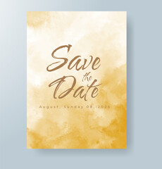 Wedding invitation with abstract watercolor background