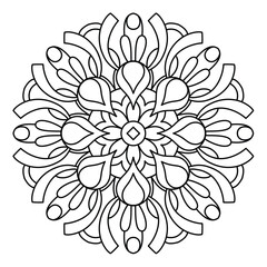 simple and beautiful mandala design for coloring book, mandala art for henna and tattoo design