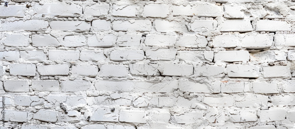 Aufkleber white brick wall background, texture. copy space image. place for adding text and design