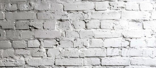 Fototapeta premium white brick wall background texture and architecture element. Copy space image. Place for adding text and design