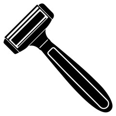 Electric razor vector icon silhouette illustration.
