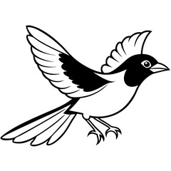  Tanager bird fly Vector SVG illustration, laser cut,  Tanager bird fly Clip art
