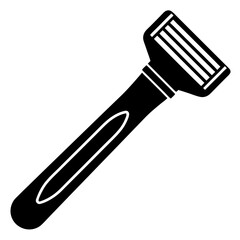 Electric razor vector icon silhouette illustration.
