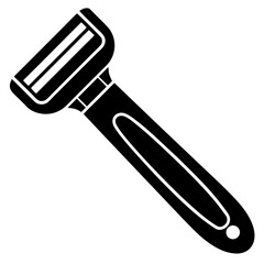 Electric razor vector icon silhouette illustration.