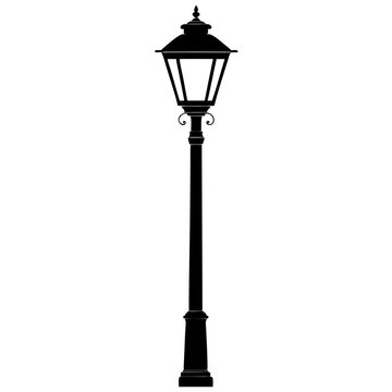 recommend clip art: lamp post light silhouette vector art illustration.