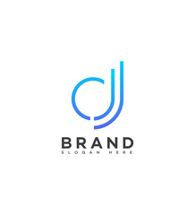 DJ, JD Letter Logo Identity Sign Symbol Template