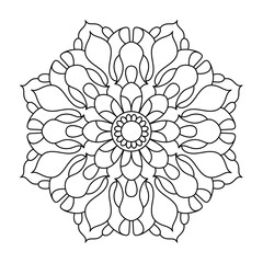 beautiful mandala art for coloring book, mandala art for wall art and tattoo design