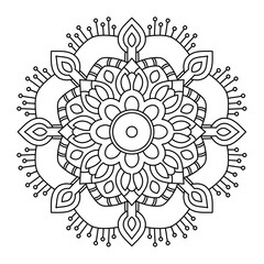 beautiful mandala art for coloring book, mandala art for wall art and tattoo design