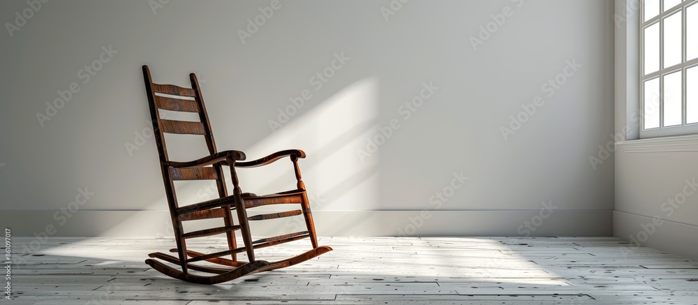 Poster rocking chair. copy space image. place for adding text and design