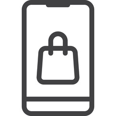 Online store icon on transparency background