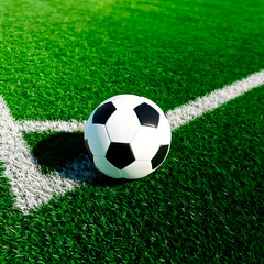 Soccer stadium arena with natural green grass, football concept