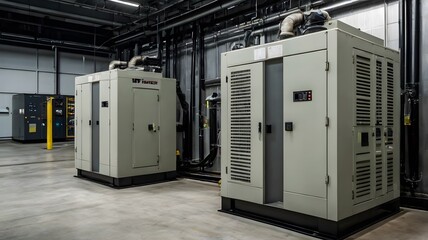 Industrial Diesel Generators in a Factory Setting