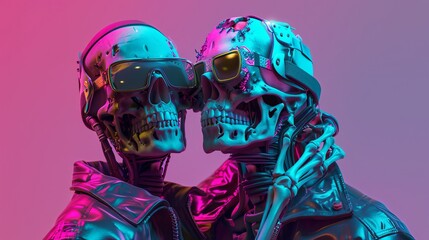 Futuristic Realism 3d Zombie Lovers