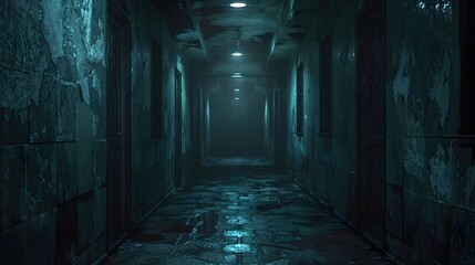 Sinister Passageway of an Abandoned Industrial Complex - Moody,Atmospheric,and Haunting