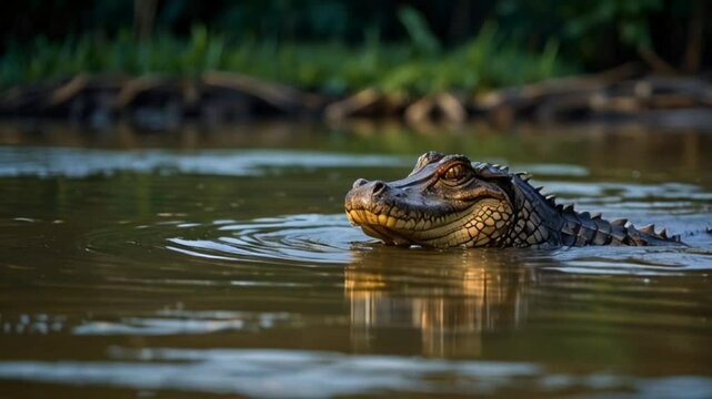 alligator in the swamp