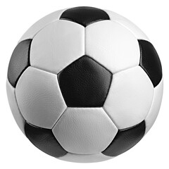 Soccer ball, Football, isolated on white background, full depth of field