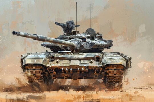 T-90 Tank in Action