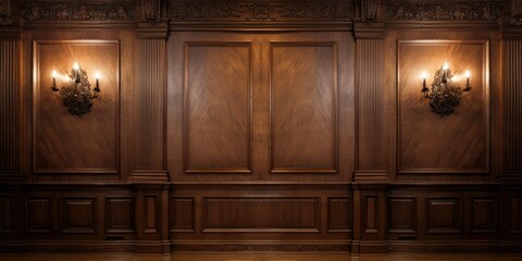 A high class wood paneling background. Woodworking wall surface structure design