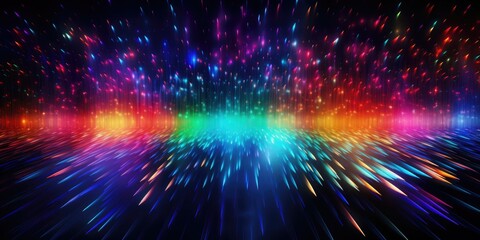 Obraz premium Abstract colorful background. DX, digital transformation with human creativity and imagination. Human arts and social transformation, digital and AI technology background