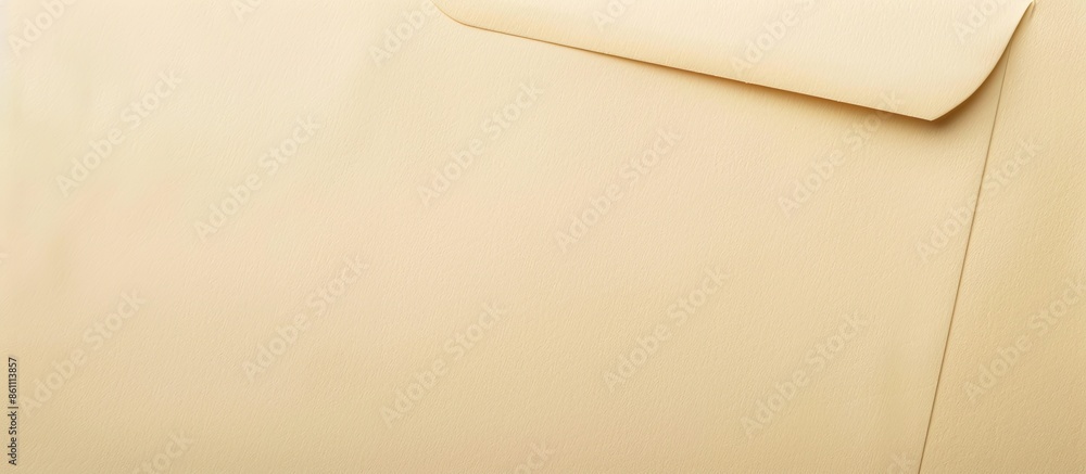 Poster cream colored envelope pastel background business texture. copy space image. place for adding text a