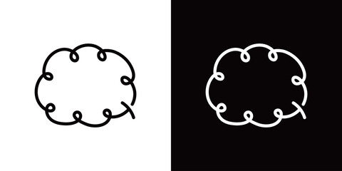 シンプルな吹き出しの線画アイコン