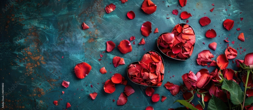 Poster happy valentine's day greeting with abstract background. copy space image. place for adding text and