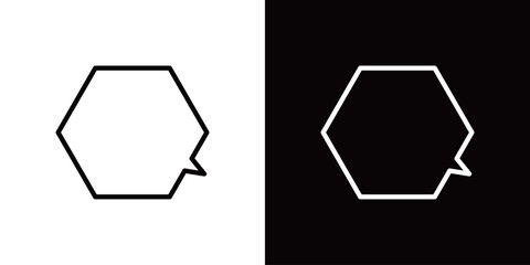 シンプルな吹き出しの線画アイコン