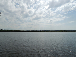 Fototapeta premium Landscape overlooking the lake