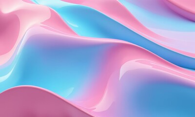 Fototapeta premium Abstract blue and pink gradient background with wavy lines