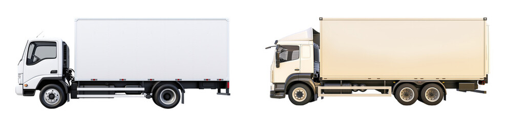 Diesel Delivery Truck isolated on white